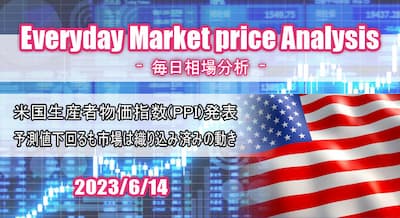 23/6/14(水) 米国生産者物価指数(PPI)結果発表と市場動向分析速報