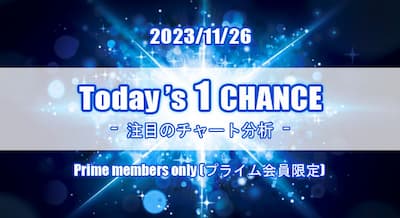 保護中: 23/11/26(日) Today’s 1 CHANCE ※前回ドル円+100pips